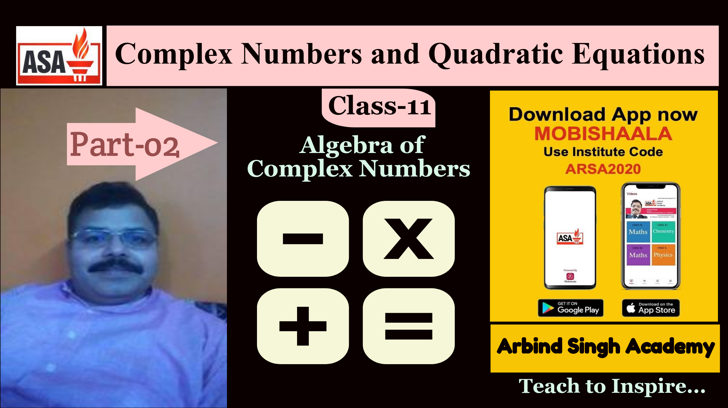Complex Numbers and Qaudratic Equations for Class-11 : Part-02